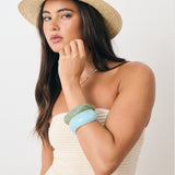 Angular Cuff Bangle in Sage