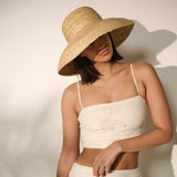 Wide Brim Straw Bucket Hat