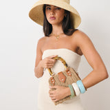 Wide Brim Straw Bucket Hat