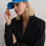 Christina Cotton Baseball Cap in Blue