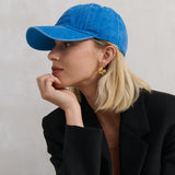 Christina Cotton Baseball Cap in Blue
