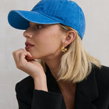 Christina Cotton Baseball Cap in Blue