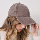 Christina Cotton Baseball Cap in Brown