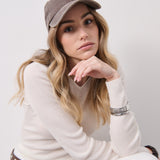 Christina Cotton Baseball Cap in Brown