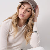 Christina Cotton Baseball Cap in Brown