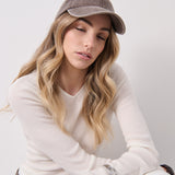Christina Cotton Baseball Cap in Brown