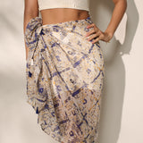 Abstract Print Lightweight Scarf