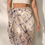 Abstract Print Lightweight Scarf