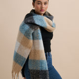 Lindy Checkered Fluffy Scarf