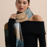 Lindy Checkered Fluffy Scarf