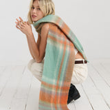 Samantha Pastel Plaid Fluffy Scarf
