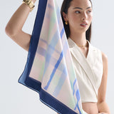 Watercolor Checkered Print Bandana
