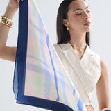 Watercolor Checkered Print Bandana