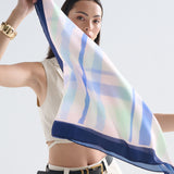 Watercolor Checkered Print Bandana