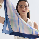 Watercolor Checkered Print Bandana