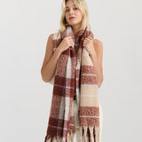 Annie Checkered Fluffy Scarf