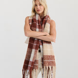Annie Checkered Fluffy Scarf