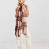 Annie Checkered Fluffy Scarf