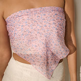 Pink Daisy Print Bandana