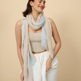 Two Tone Cotton Lightweight Scarf