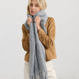 Grey Betty Fluffy Scarf