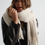 Oatmeal Betty Fluffy Scarf