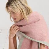 Lany Checkered Fluffy Scarf in Pink