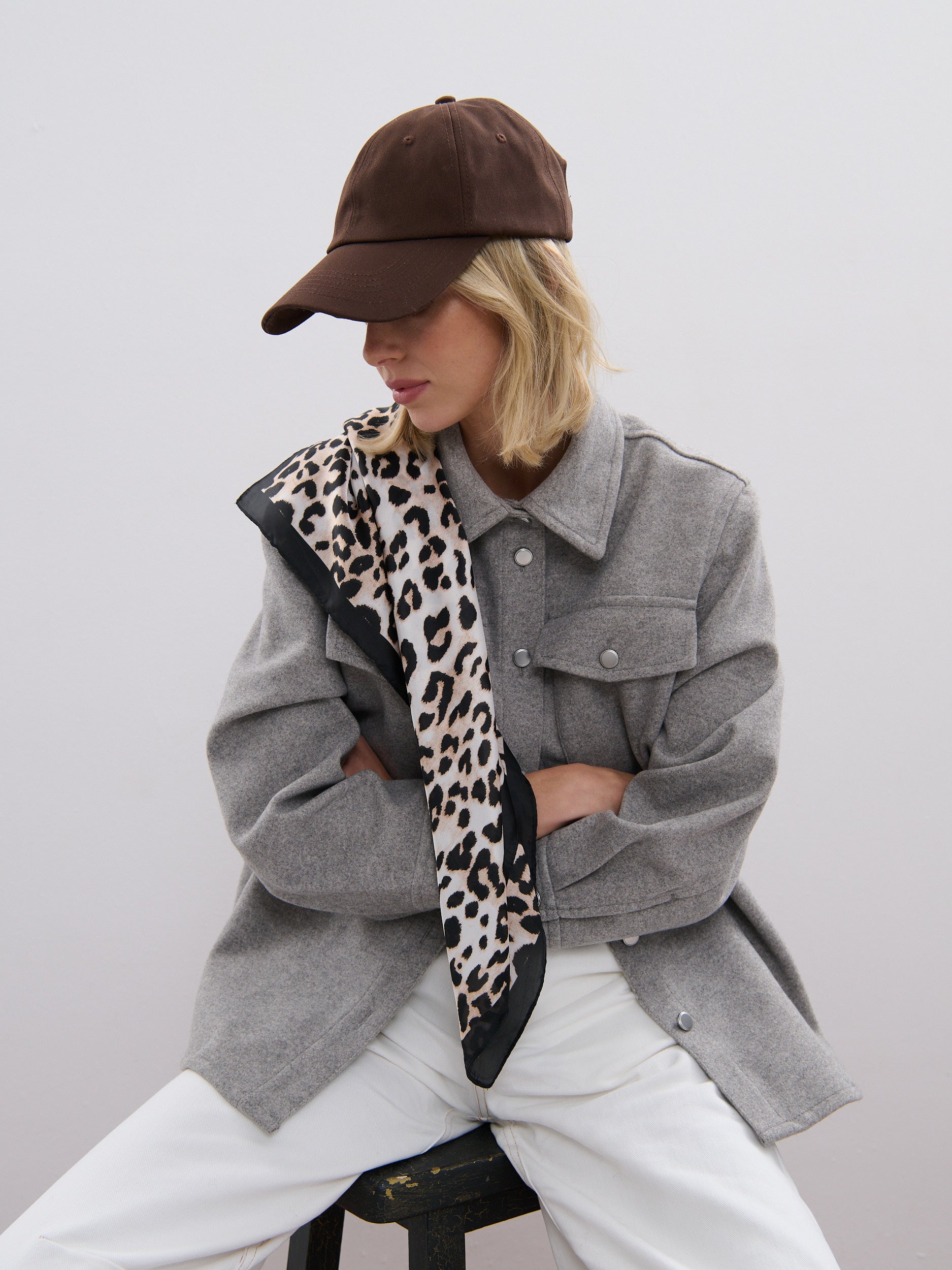 Leopard Patterned Lightweight Scarf