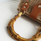Majorca Bamboo Handle Straw Bag
