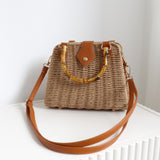 Majorca Bamboo Handle Straw Bag