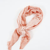 Pink Stripe Cotton Sarong Scarf