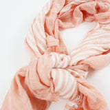 Pink Stripe Cotton Sarong Scarf