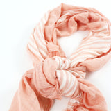 Pink Stripe Cotton Sarong Scarf