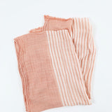 Pink Stripe Cotton Sarong Scarf