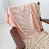 Pink Stripe Cotton Sarong Scarf