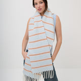 Cloud Stripe Fluffy Scarf
