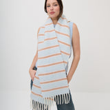 Cloud Stripe Fluffy Scarf