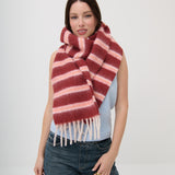 Sora Stripe Fluffy Scarf
