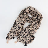 Cattura Leoard Tassel Lightweight Scarf