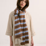 Basset Stripe Fluffy Scarf