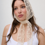 Città Lace Head Scarf in Cream