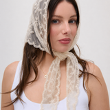 Città Lace Head Scarf in Cream