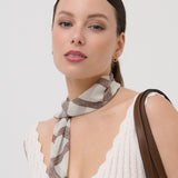 Crest Check Neck Scarf