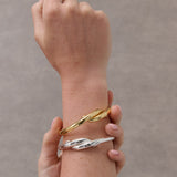 Interlock Twist 18K Gold Plated Bangle