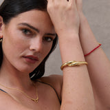 Interlock Twist 18K Gold Plated Bangle