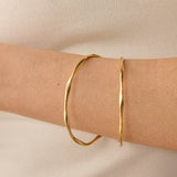 Skinny 18K Gold Plated Bangle 2pcs