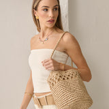 Kaela Straw Crossbody Bag