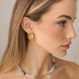 Sculpted Hoop 18K Gold Plated Earrings