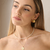 Coin Charm 18K Gold Plated Necklace
