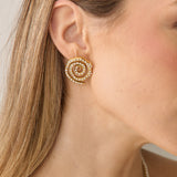 L&S Basic Swirl Gold Plated Earrings